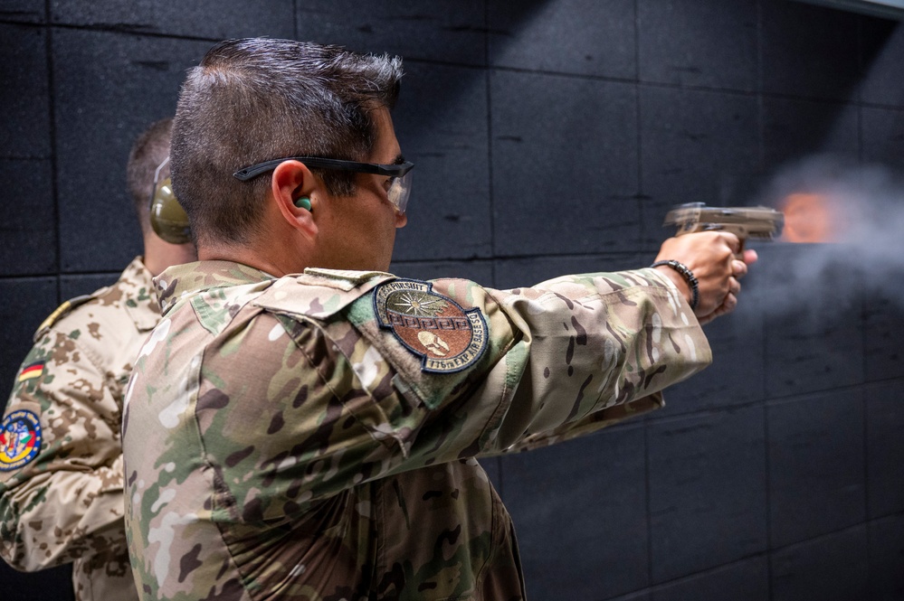 U.S. Military personnel participate in trials for the German Armed Forces Proficiency Badge