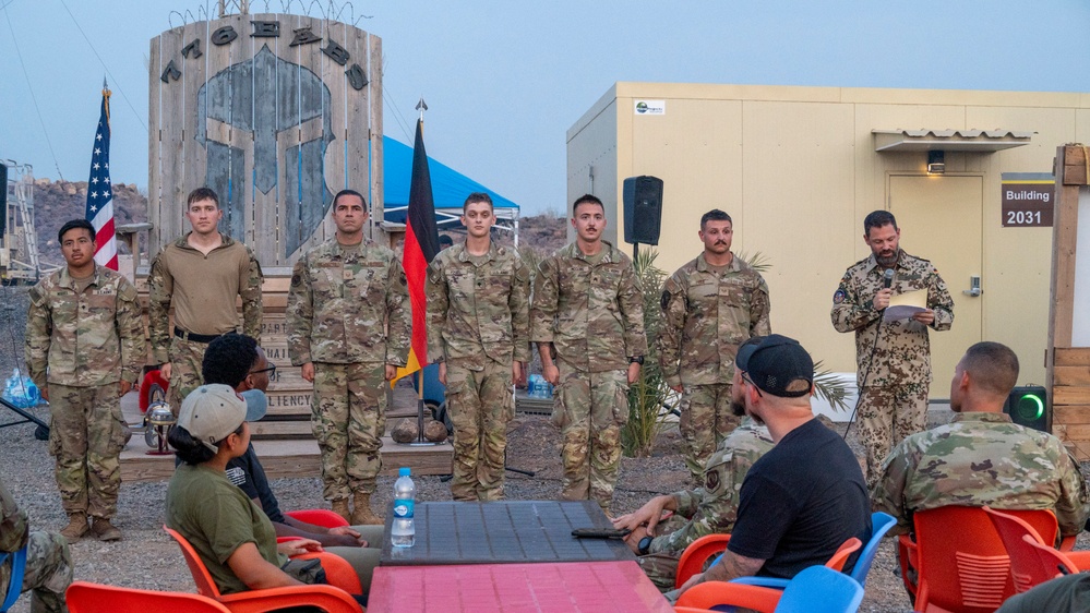 U.S. Military personnel participate in trials for the German Armed Forces Proficiency Badge