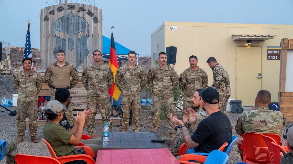 U.S. Military personnel participate in trials for the German Armed Forces Proficiency Badge