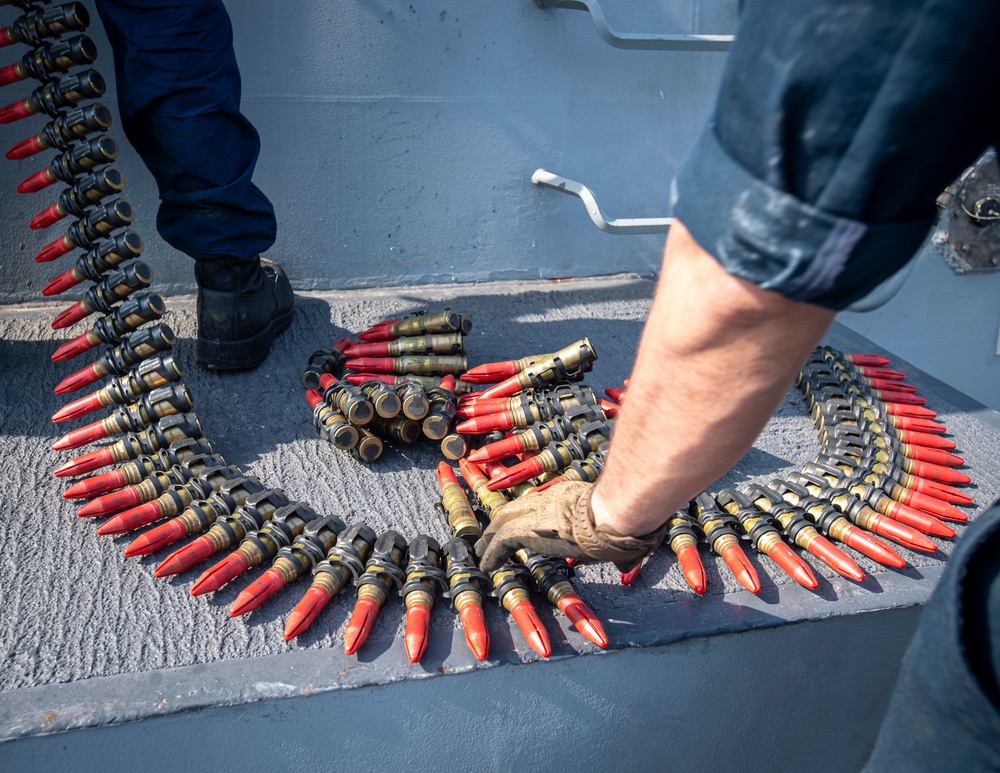 USS Higbee Sailors Conduct CIWS Reload