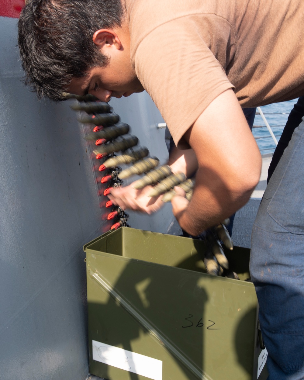 USS Higbee Sailors Conduct CIWS Reload