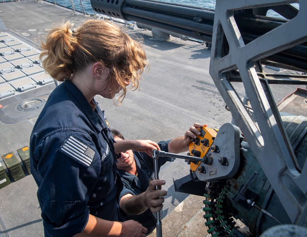 USS Higbee Sailors Conduct CIWS Reload