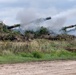 Polish Land Forces AHS Krab howitzers fire during Iron Defender-25