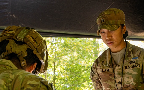 Soldiers conduct patrol and medical lanes during E2B testing