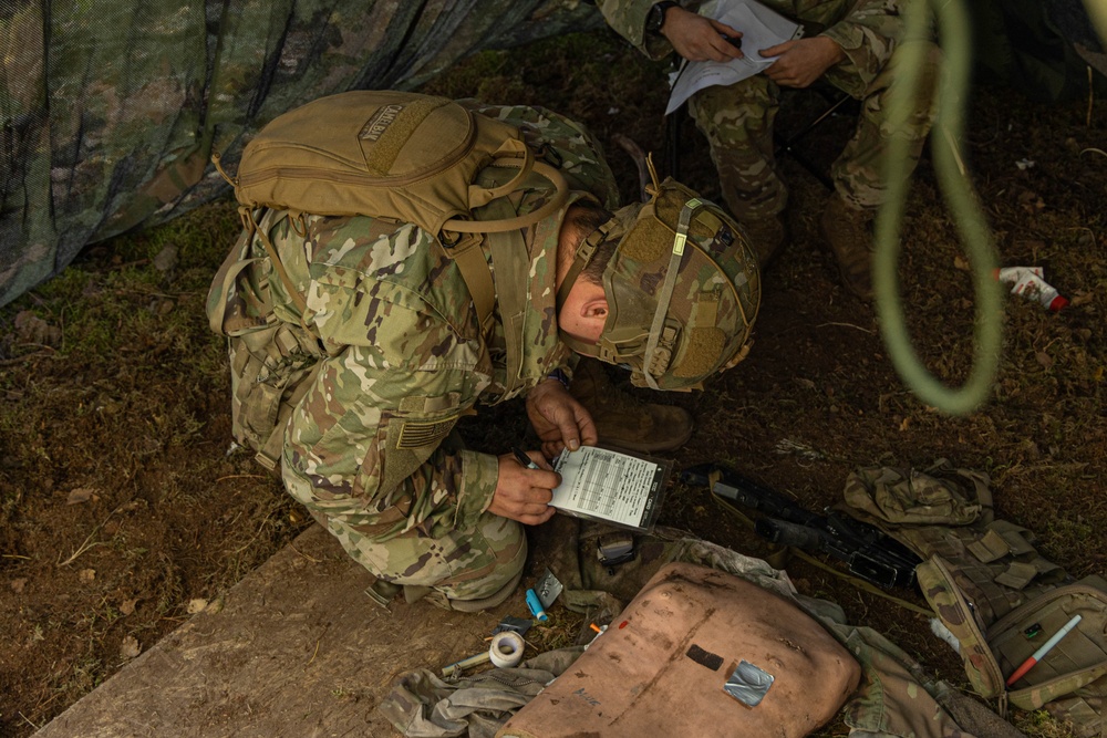Soldiers conduct patrol and medical lanes during E2B testing