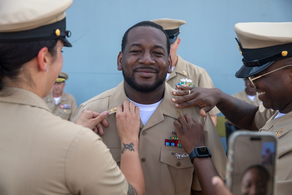 USS Arlington's Newest Chiefs Pinned During UNITAS 2025