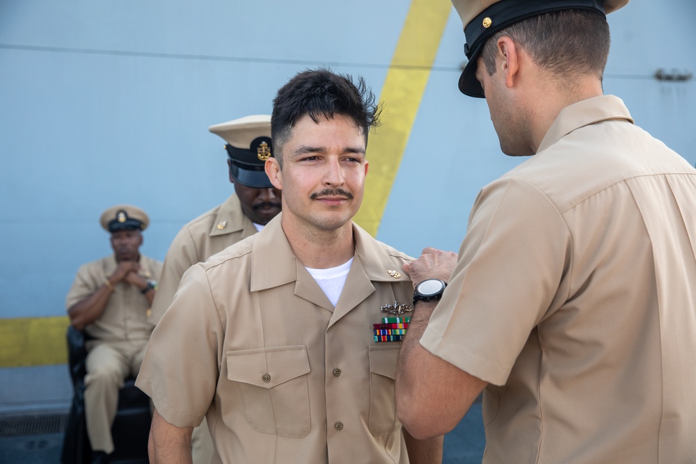 USS Arlington's Newest Chiefs Pinned During UNITAS 2025
