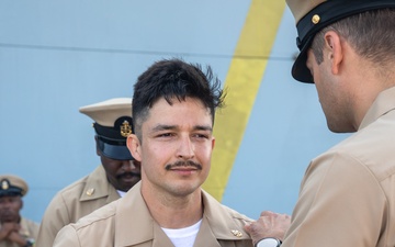 USS Arlington's Newest Chiefs Pinned During UNITAS 2025