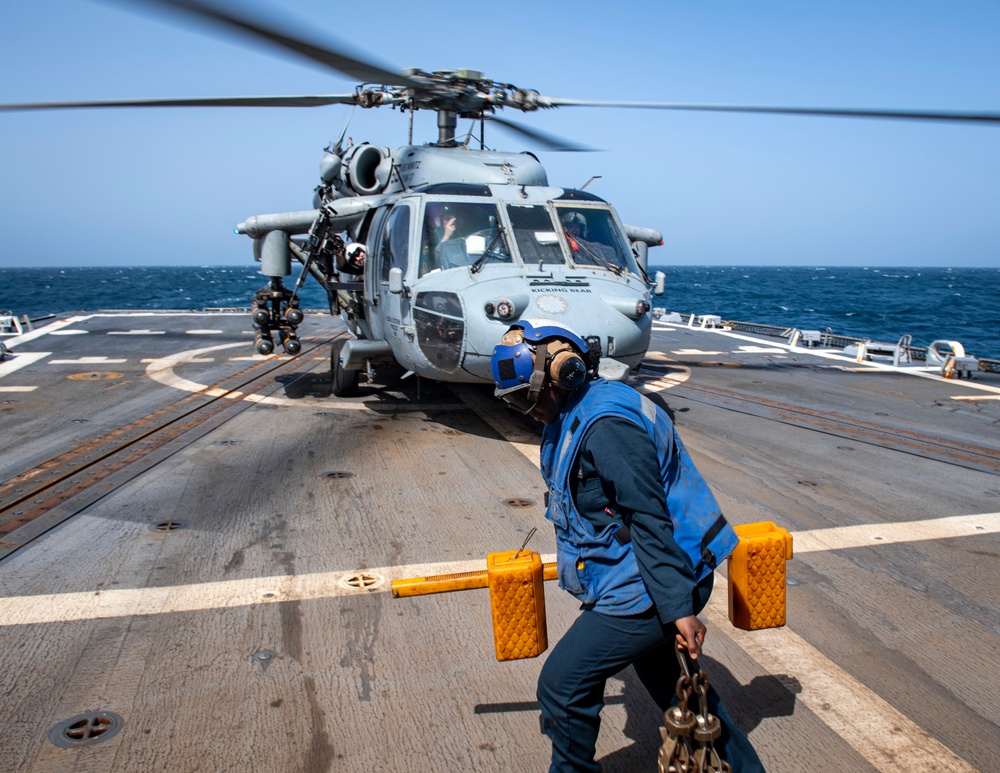 USS Higbee Sailors Conduct Flight Operations USS Higbee Sailors Conduct Flight Operations