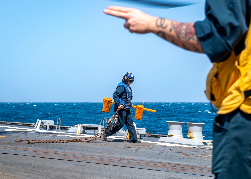 USS Higbee Sailors Conduct Flight Operations USS Higbee Sailors Conduct Flight Operations