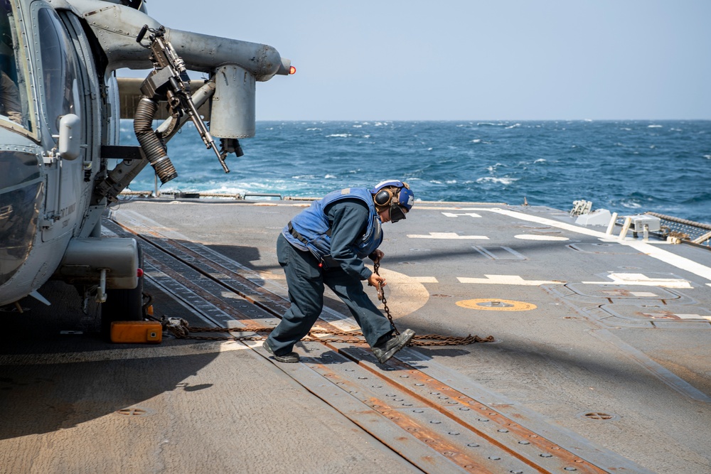 USS Higbee Sailors Conduct Flight Operations USS Higbee Sailors Conduct Flight Operations