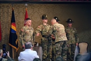 Drill Sergeant, Staff Sgt. Brady Benedict announced and belted as the 2025 U.S. Army Reserve Drill Sergeant of the Year