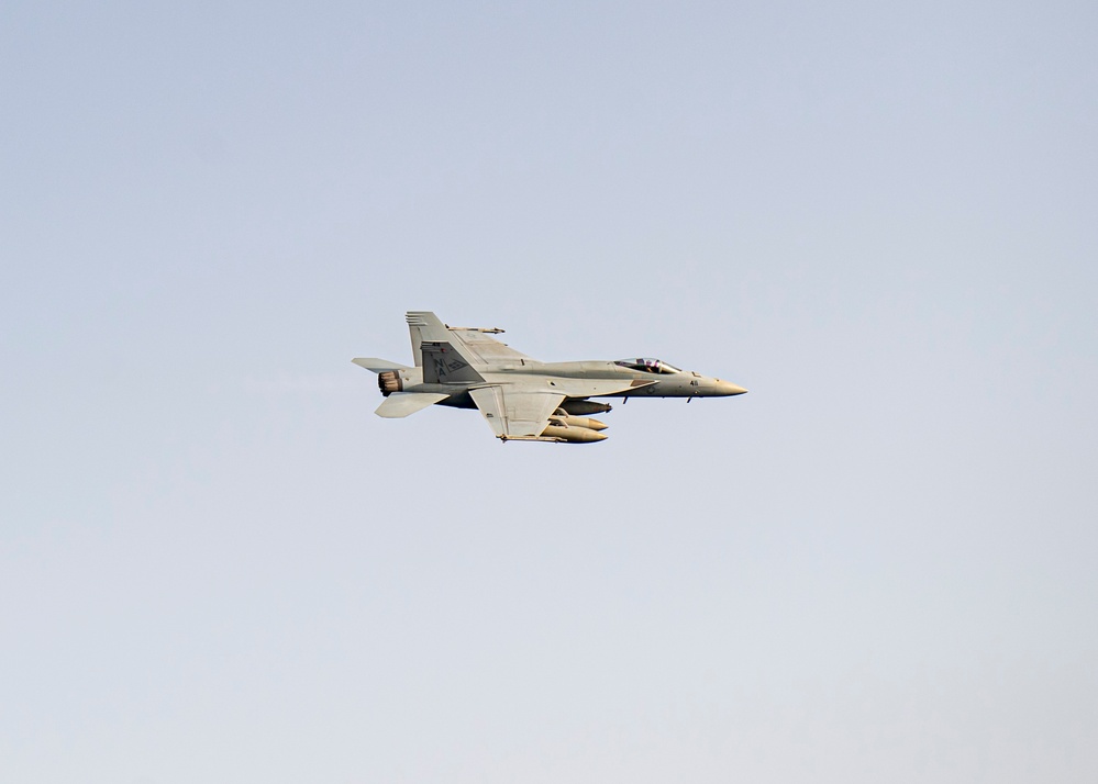 Super Hornet Performs Fly-By