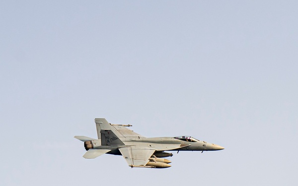 Super Hornet Performs Fly-By