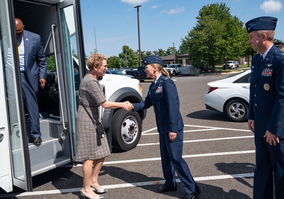 JB MDL hosts U.S. Representatives Houlahan and Conaway