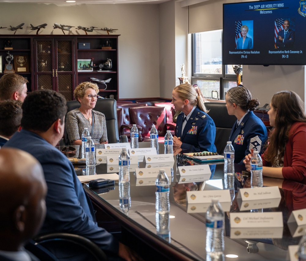 JB MDL hosts U.S. Representatives Houlahan and Conaway