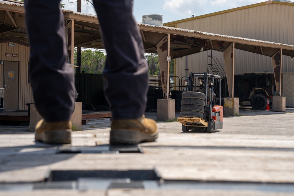 502d LRS processes used tires for DLA Distribution Services at JBSA-Lackland
