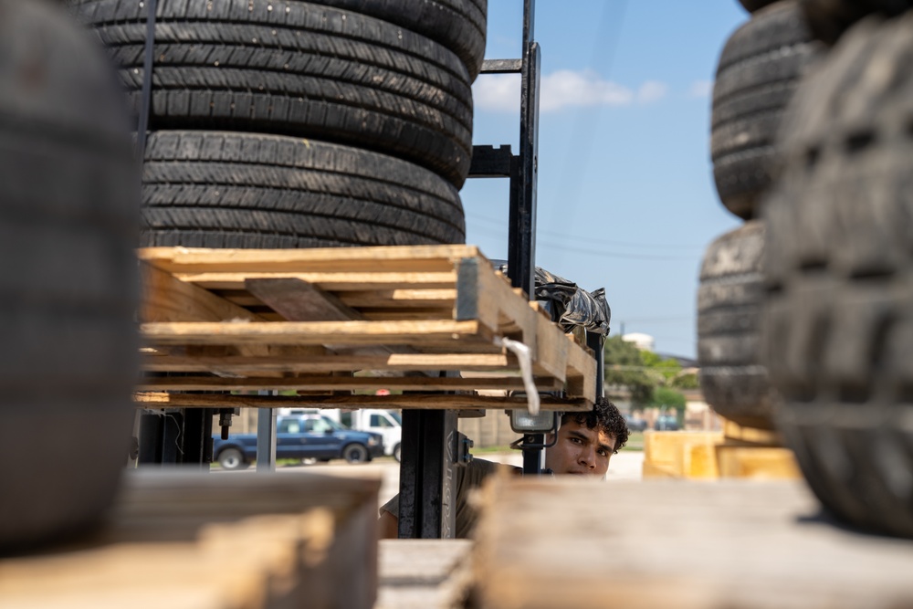 502d LRS processes used tires for DLA Distribution Services at JBSA-Lackland
