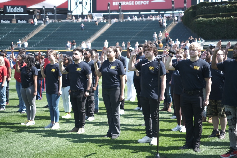 MEPCOM Enlistment Ceremony at the Chicago White Sox 2025