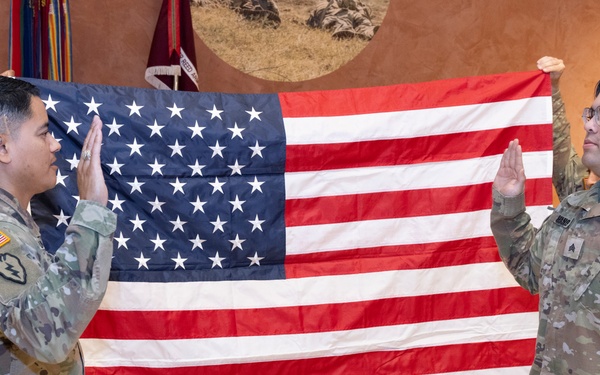 Sgt. Thien Hoang Reenlists in the Army