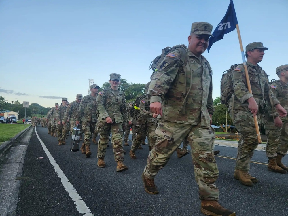 Fort Buchanan Remembers the 9/11 attacks with a road march and donating food to the island's disadvantaged