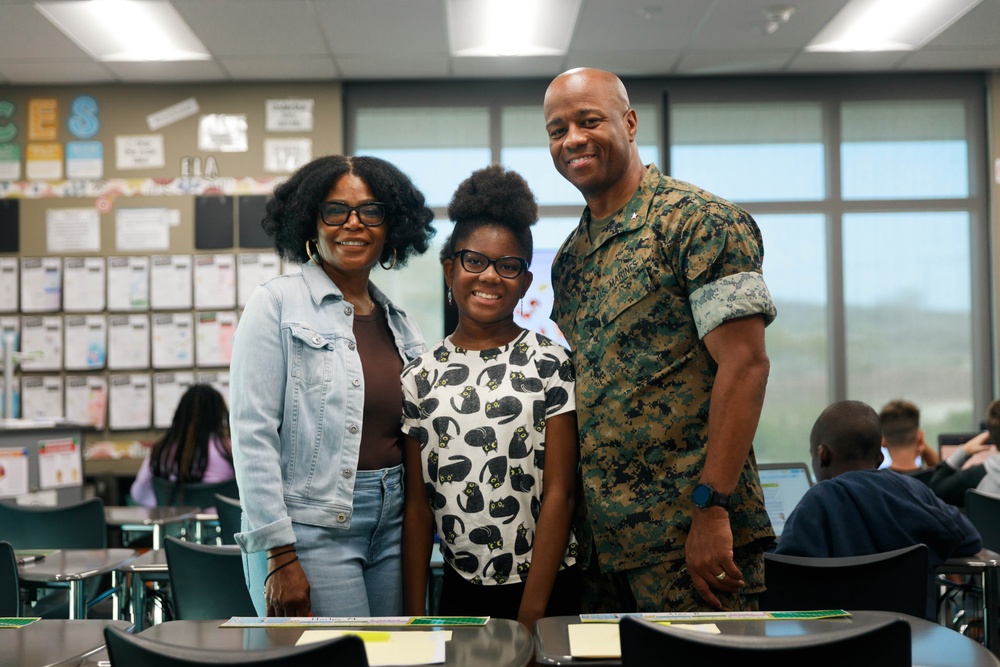 MCIWEST Command Leadership Visits Mary Fay Pendleton Elementary School