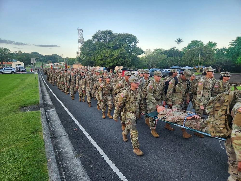 Fort Buchanan Remembers the 9/11 attacks with a road march and donating food to the island's disadvantaged