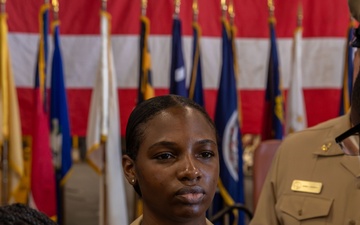 Abraham Lincoln hosts a chief pinning ceremony