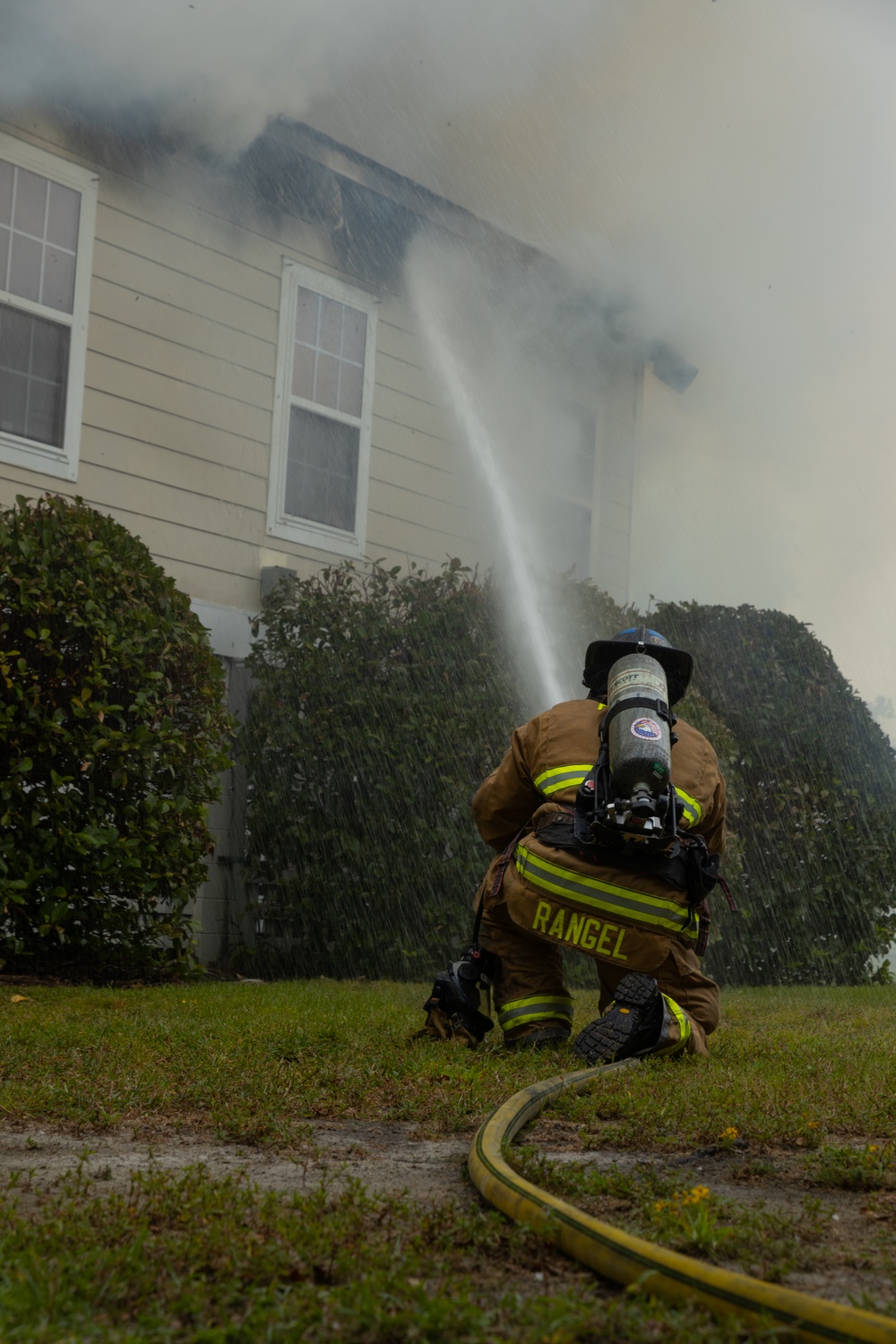 MCRD Parris Island Fire Department Fights House Fire