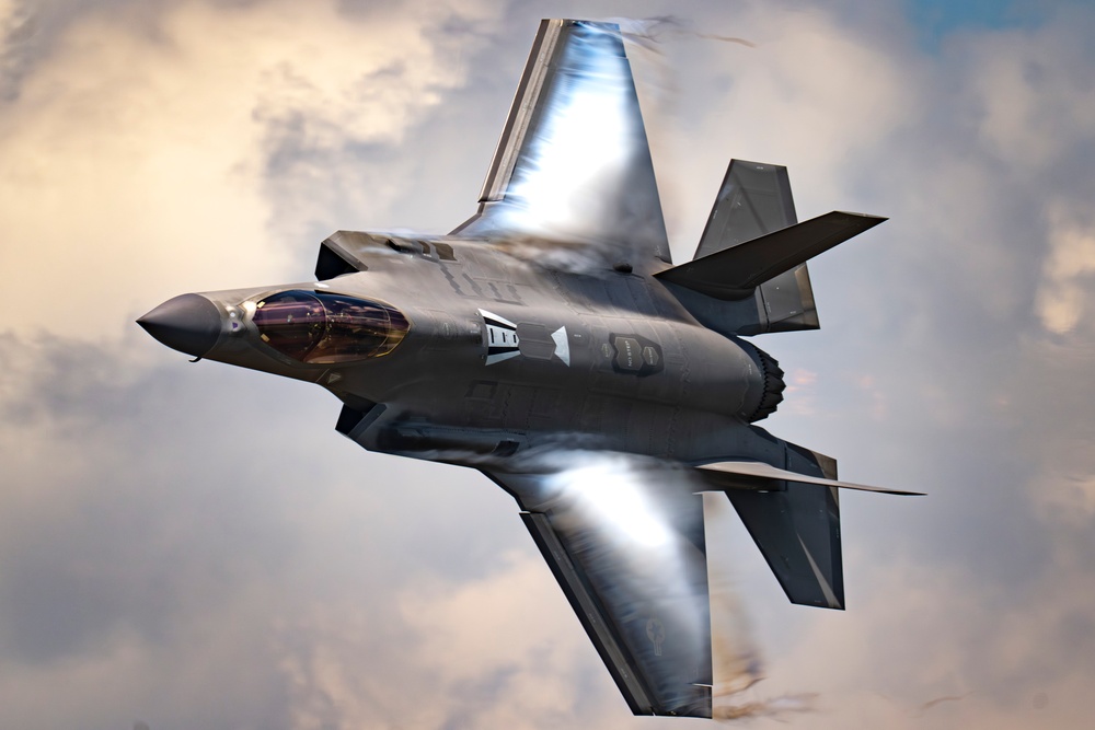 The F-35A Demonstration Team participate in the 2025 Battle Creek Field of Flight Air Show