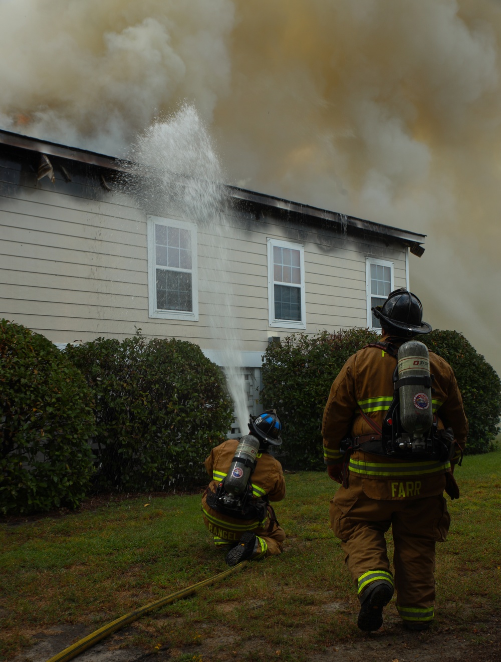 MCRD Parris Island Fire Department Fights House Fire