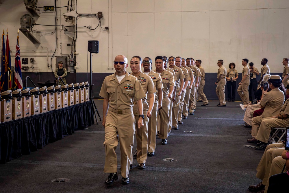 Abraham Lincoln hosts chief pinning ceremony