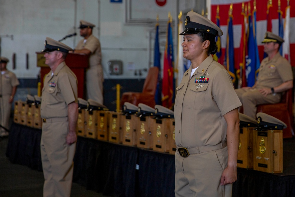 Abraham Lincoln hosts chief pinning ceremony