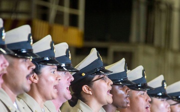 Abraham Lincoln hosts a chief pinning ceremony