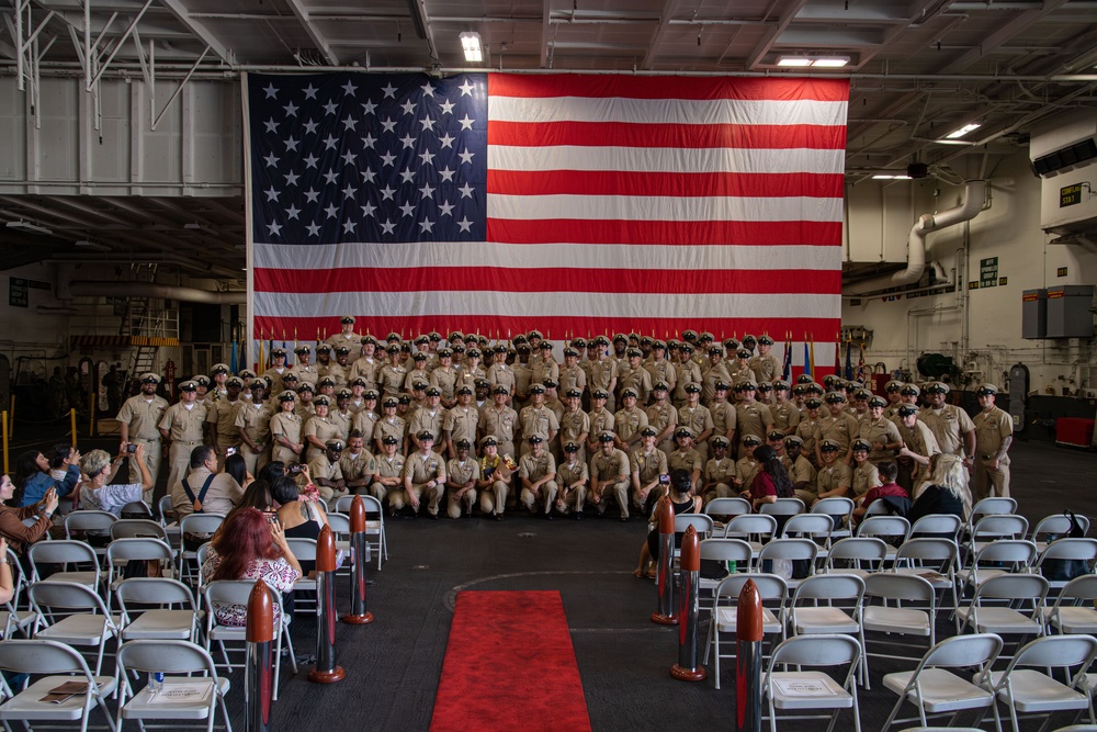 Abraham Lincoln hosts chief pinning ceremony