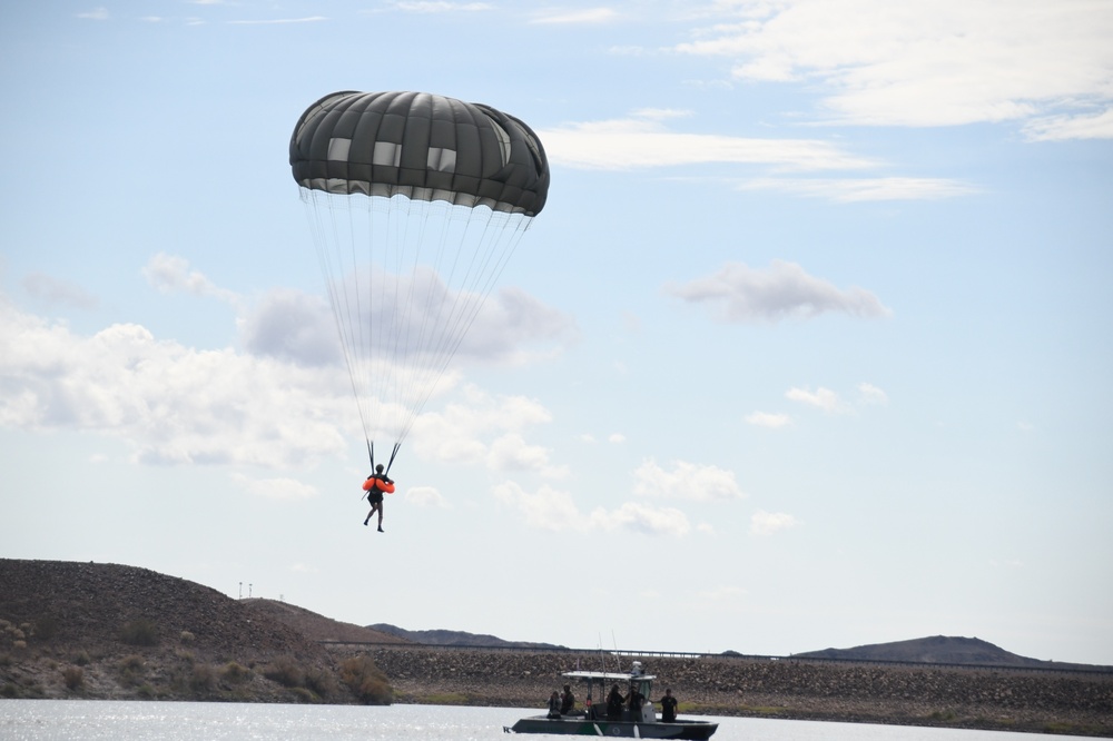 State and federal law enforcement agencies lend support for Airborne Soldiers’ air to water jump