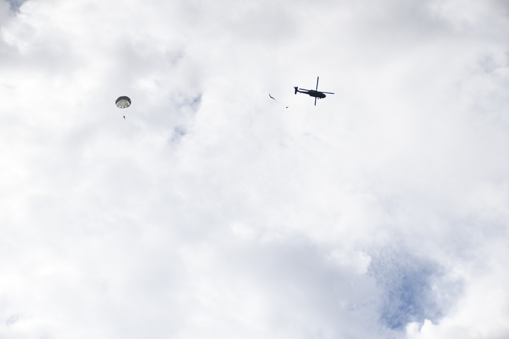 State and federal law enforcement agencies lend support for Airborne Soldiers’ air to water jump