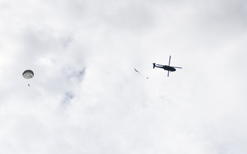 State and federal law enforcement agencies lend support for Airborne Soldiers’ air to water jump