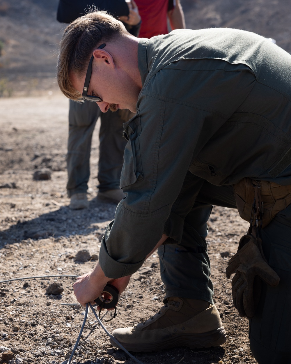 MWSS-372; MCB Camp Pendleton Marines test charges at Demolition Range