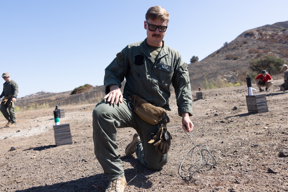 MWSS-372; MCB Camp Pendleton Marines test charges at Demolition Range