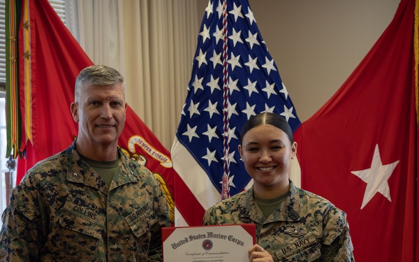 U.S. Marines and Sailors with 3rd MLG are Recognized for Exceptional Performance