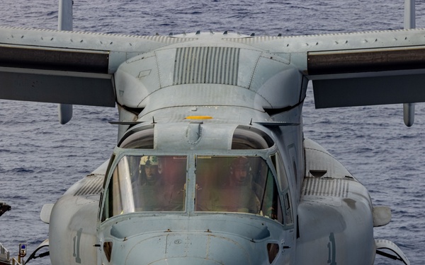 MRF-D 25.3: VMM-363’s MV-22B Ospreys conduct flight ops aboard the USS Miguel Keith