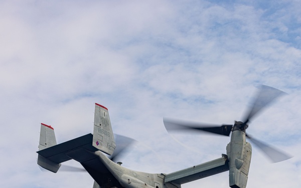 MRF-D 25.3: VMM-363’s MV-22B Ospreys conduct flight ops aboard the USS Miguel Keith