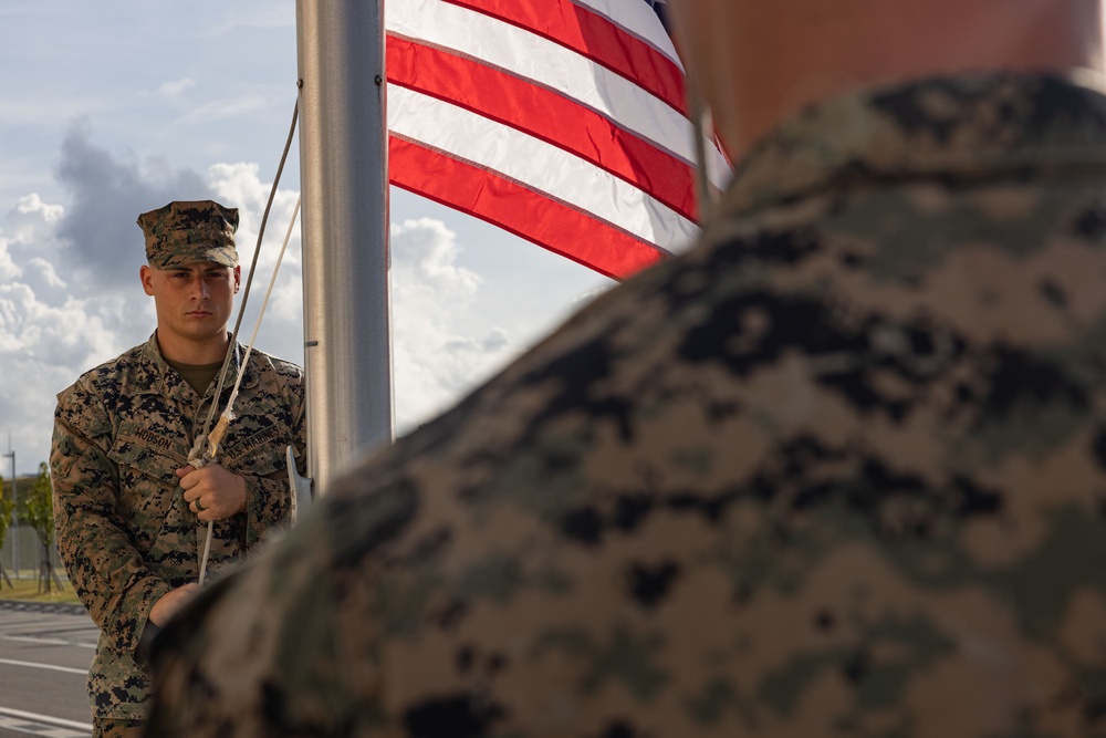 RD25 | U.S. Marines and JGSDF Service Members Participate in a National Flag Raising Ceremony on Camp Ishigaki
