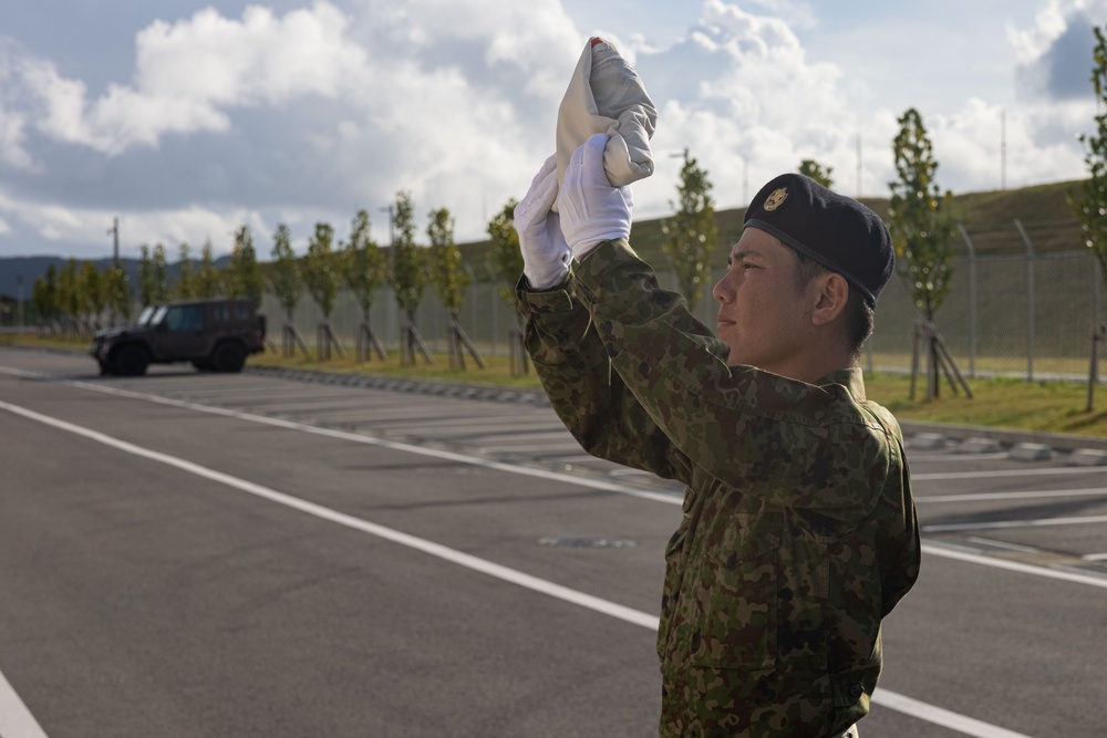 RD25 | U.S. Marines and JGSDF Service Members Participate in a National Flag Raising Ceremony on Camp Ishigaki