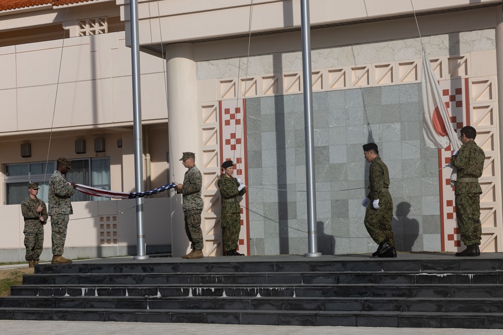 RD25 | U.S. Marines and JGSDF Service Members Participate in a National Flag Raising Ceremony on Camp Ishigaki