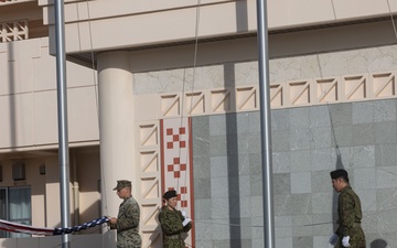 RD25 | U.S. Marines and JGSDF Service Members Participate in a National Flag Raising Ceremony on Camp Ishigaki