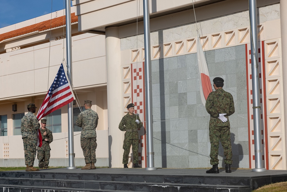 RD25 | U.S. Marines and JGSDF Service Members Participate in a National Flag Raising Ceremony on Camp Ishigaki