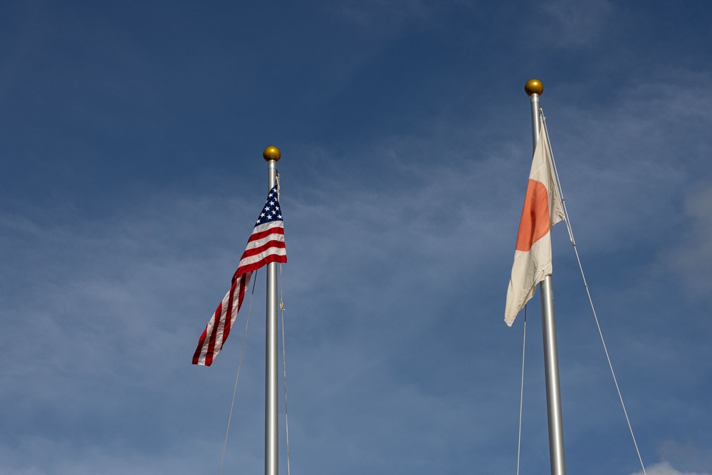 RD25 | U.S. Marines and JGSDF Service Members Participate in a National Flag Raising Ceremony on Camp Ishigaki