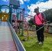 U.S. service members beautify Okinawan school grounds during volunteer project